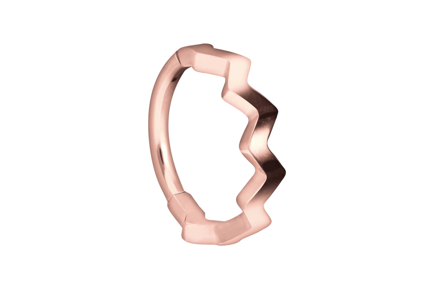Titan Segmentring Clicker Piercing GEZACKTES DESIGN